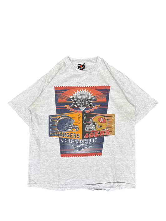 1990s Super Bowl XXIX Chargers vs 49ers Graphic Tee (XL)