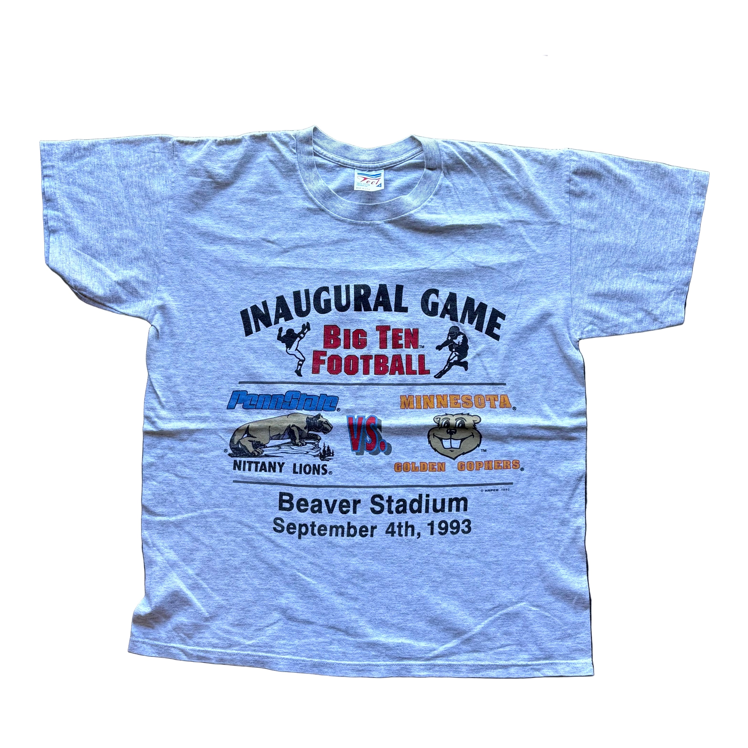 1993 Penn State vs Minnesota Big Ten Football Inaugural Game Graphic Tee (XL)