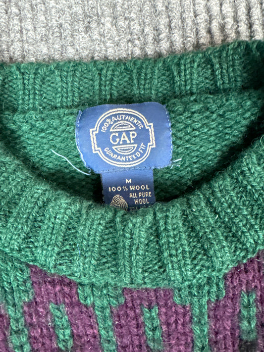 1990s GAP Wool Nordic Knit Sweater (M)