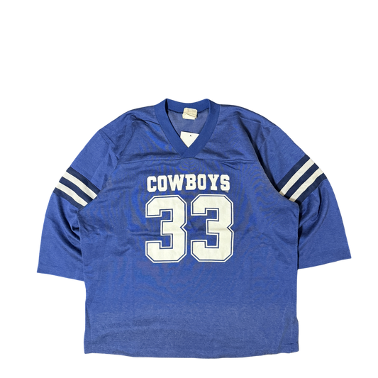 1980s Cowboys #33 NFL Jersey Tee (L)