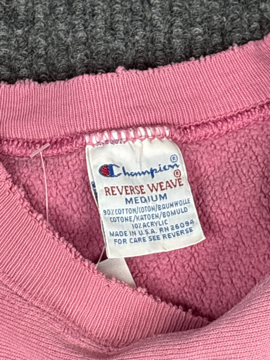 Champion Reverse Weave Pink Crewneck Sweatshirt (M)