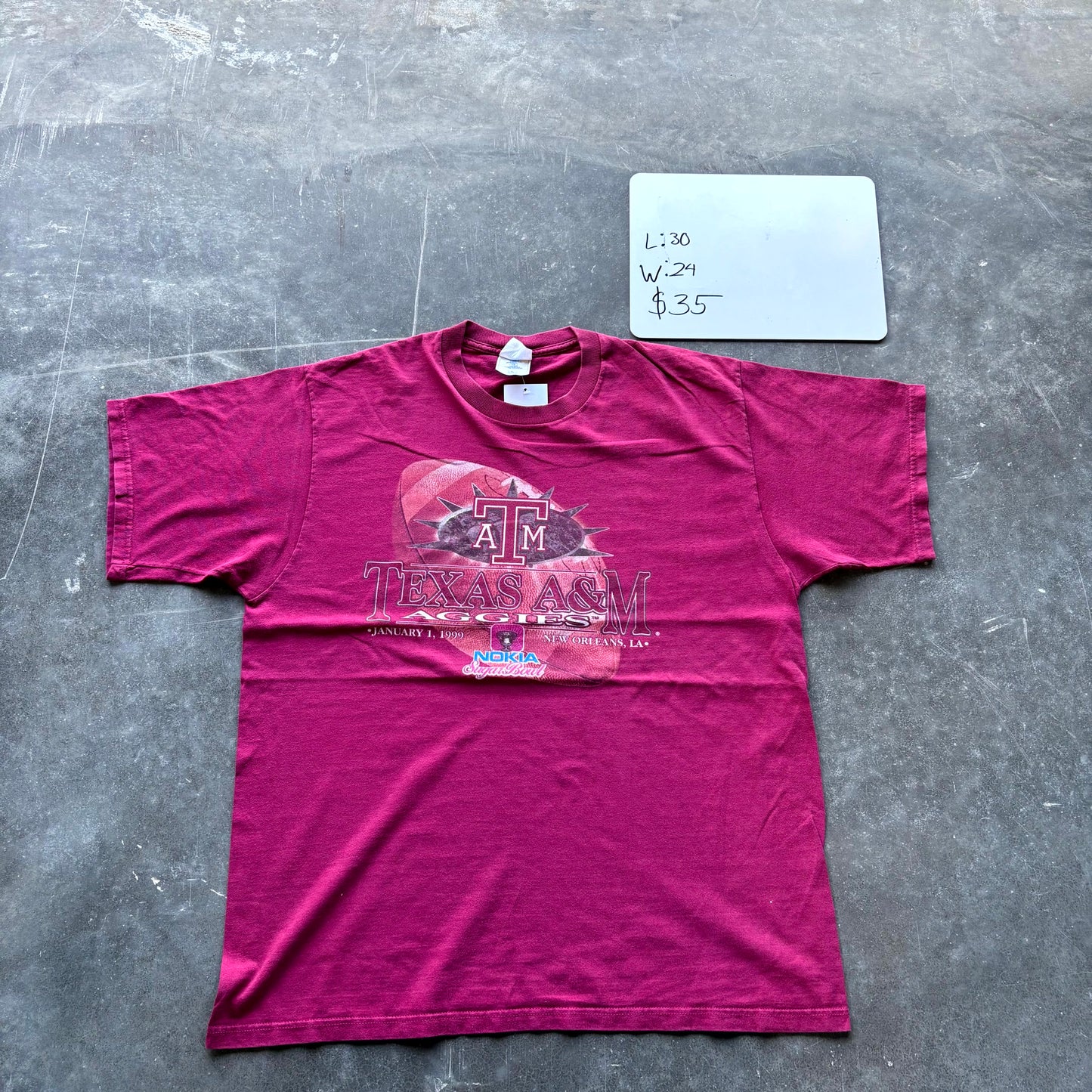 1990s Texas A&M Pro Player NCAA Bowl Game Graphic Tee (XL)