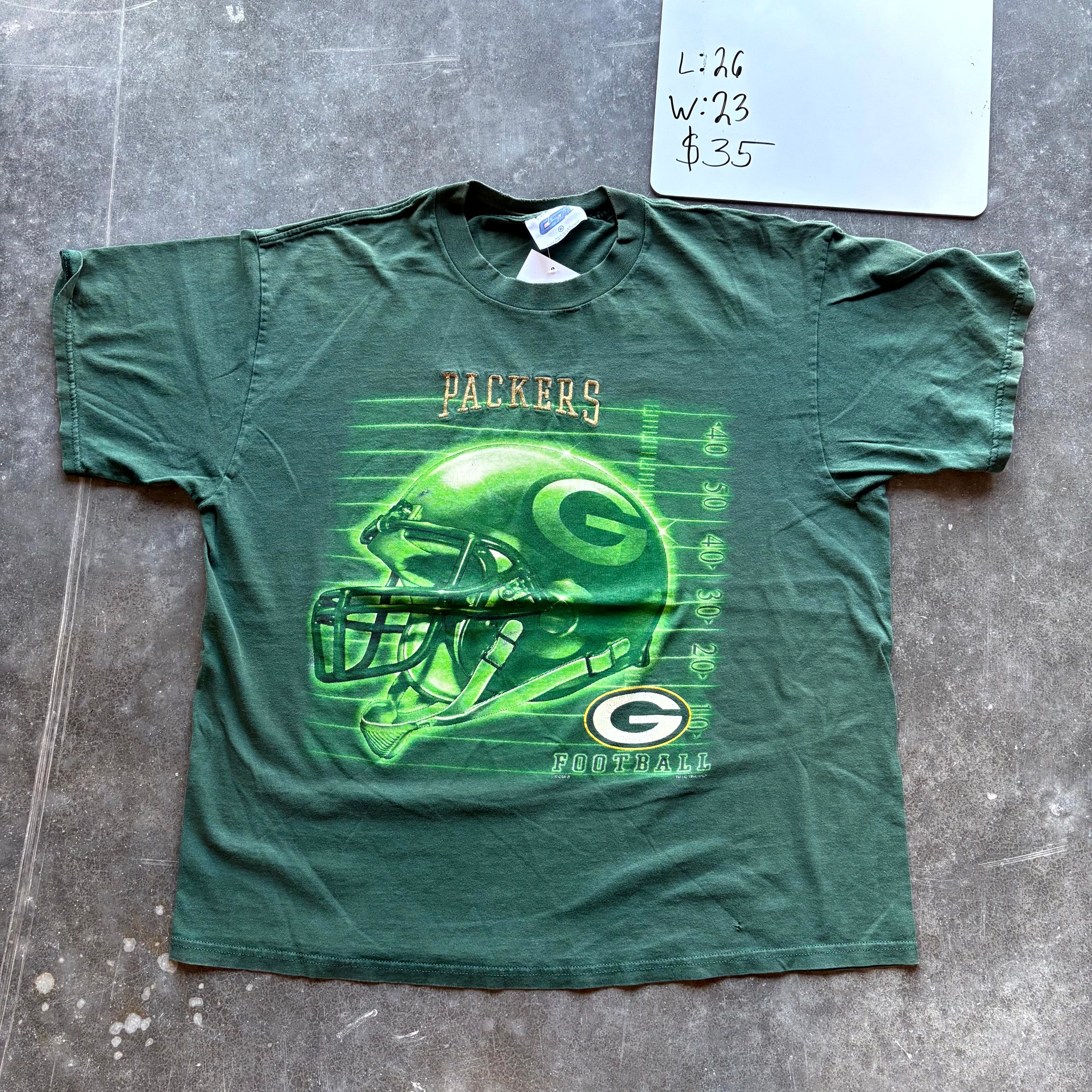 1990s Green Bay Packers Graphic Football Tee (L)