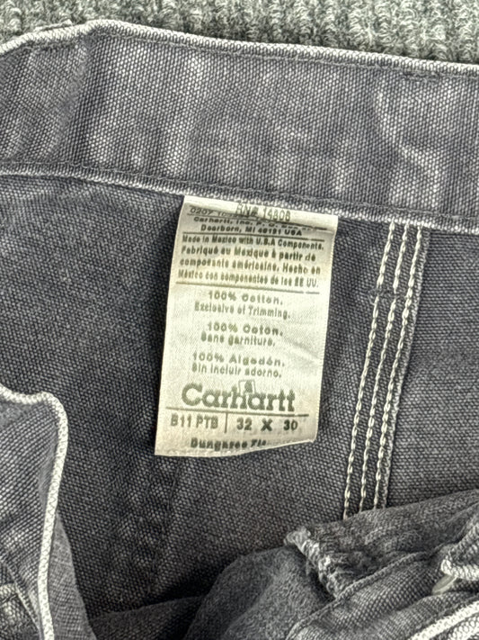 Carhartt B11 Dungaree Fit Work Pants Gray (32x30)