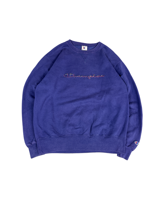1990s Champion Reverse Weave Purple Sweatshirt (XL)