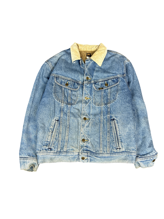 1980s Lee Sherpa Lined Denim Jacket (M)