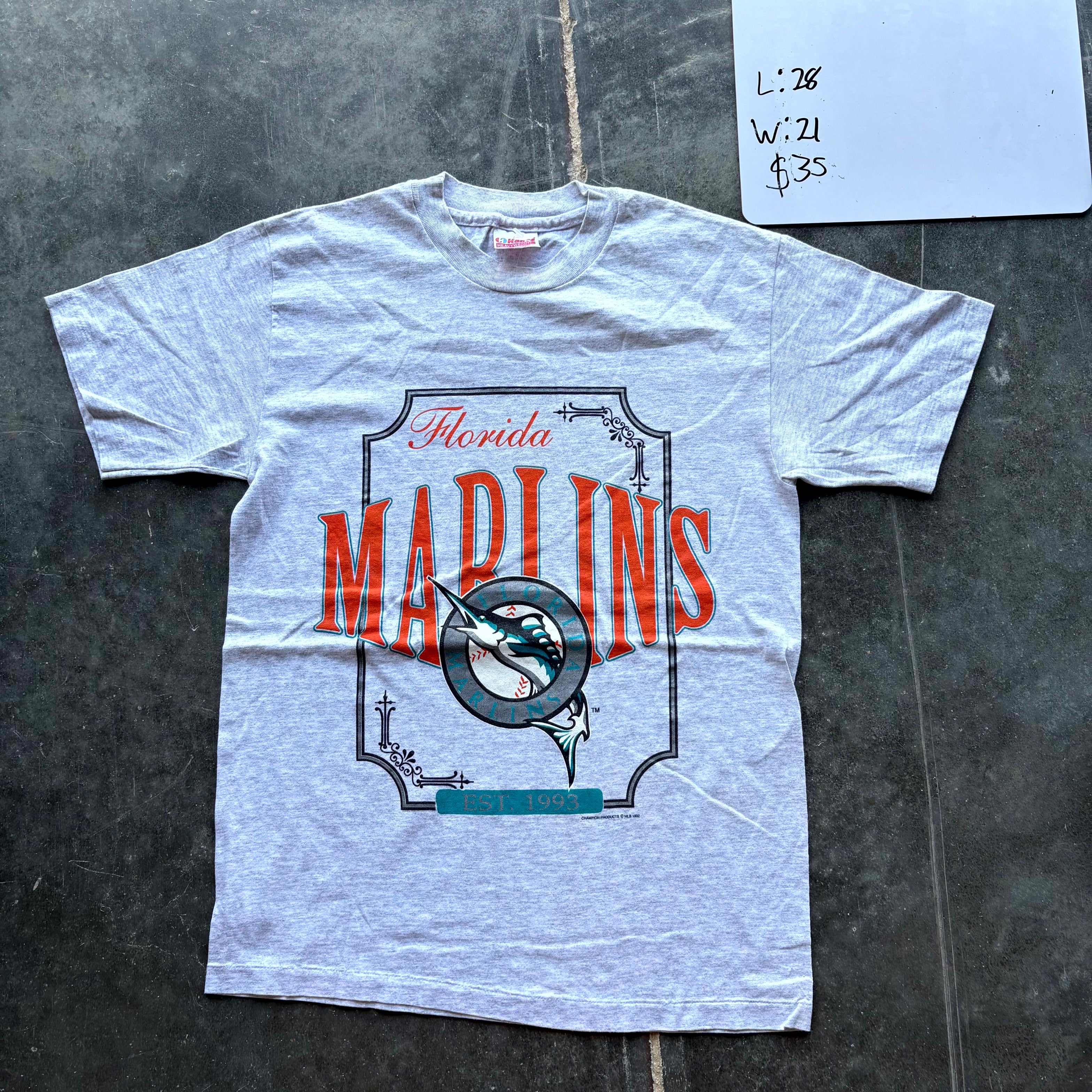 1990s Florida Marlins Graphic T-Shirt (M)