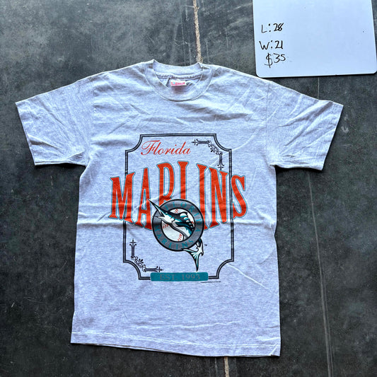 1990s Florida Marlins Graphic T-Shirt (M)