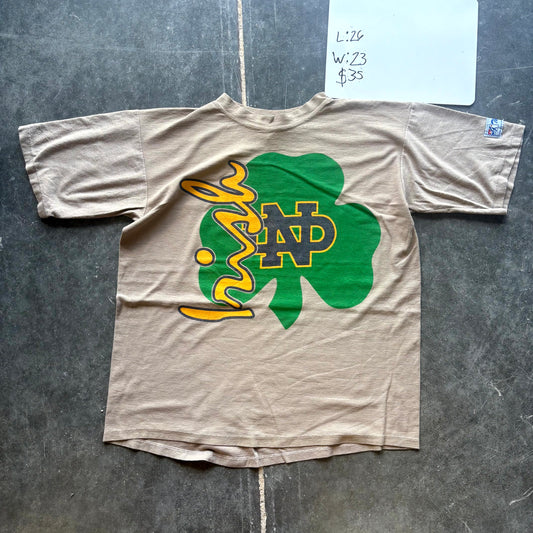 Notre Dame Fighting Irish Shamrock Graphic T-Shirt (XL)
