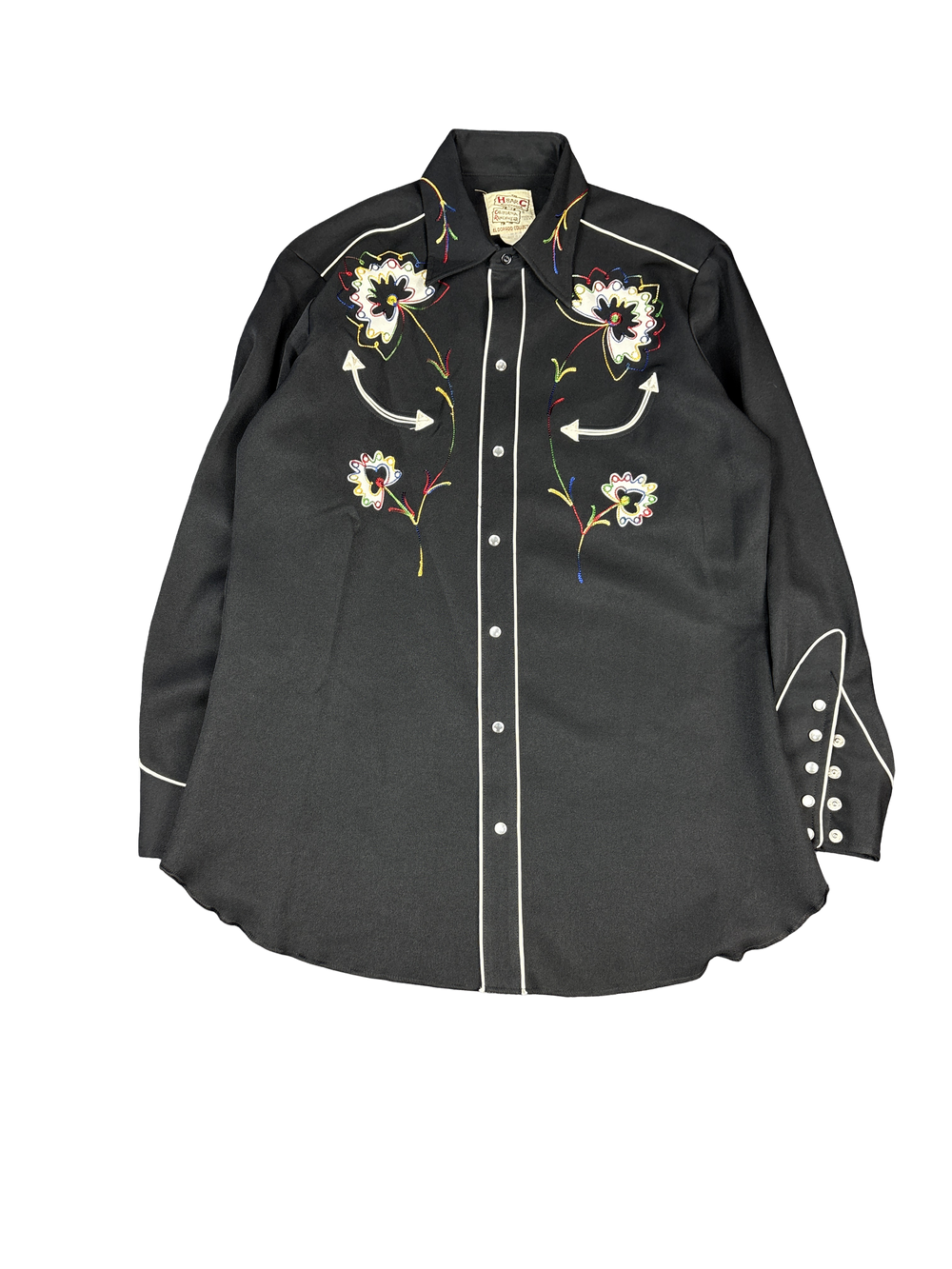 H Bar C Ranchwear Eldorado Western Embroidered Shirt (L)