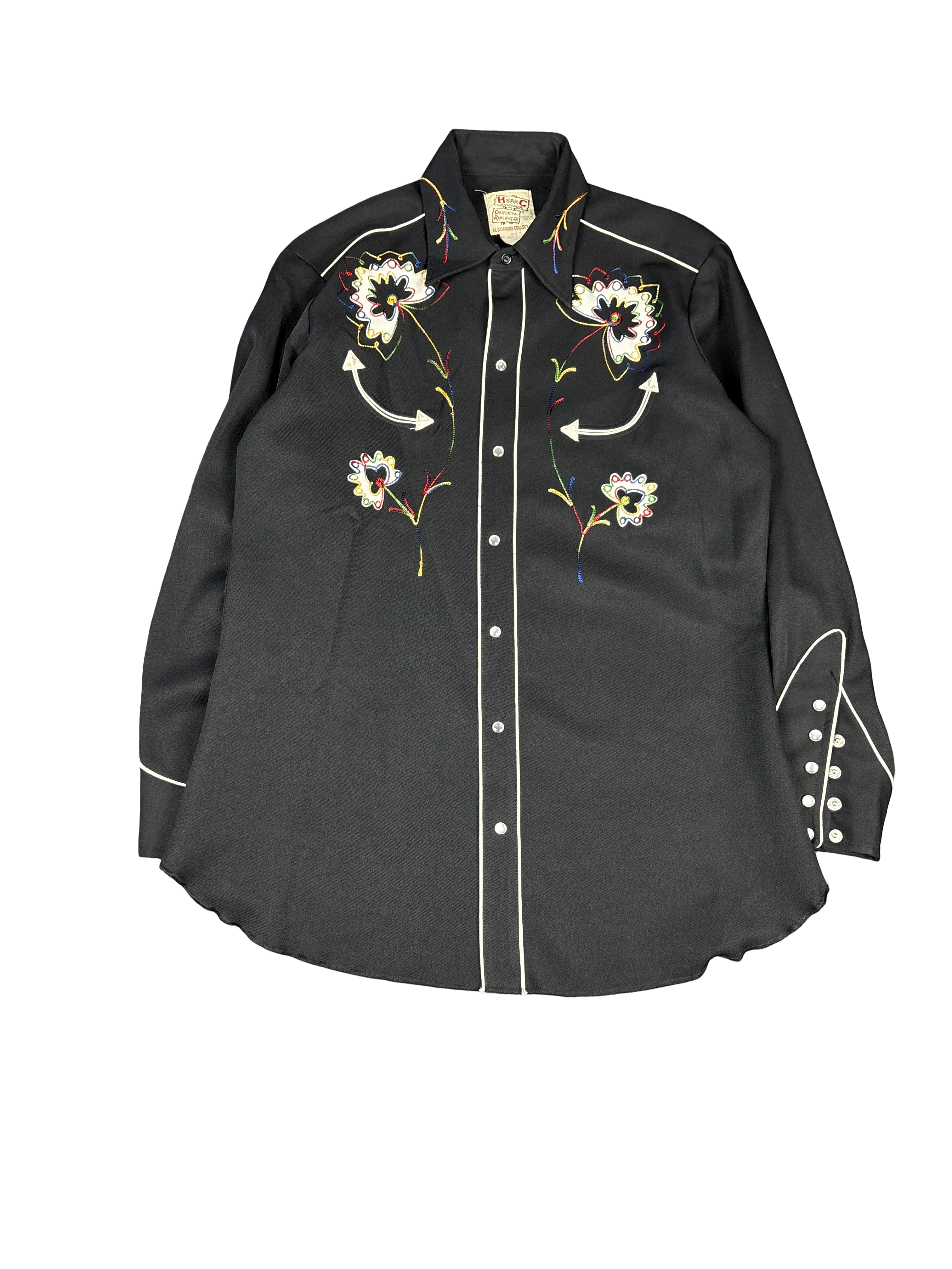H Bar C Ranchwear Eldorado Western Embroidered Shirt (L)