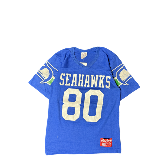1980s Rawlings Seattle Seahawks #80 Football Jersey Tee (S)