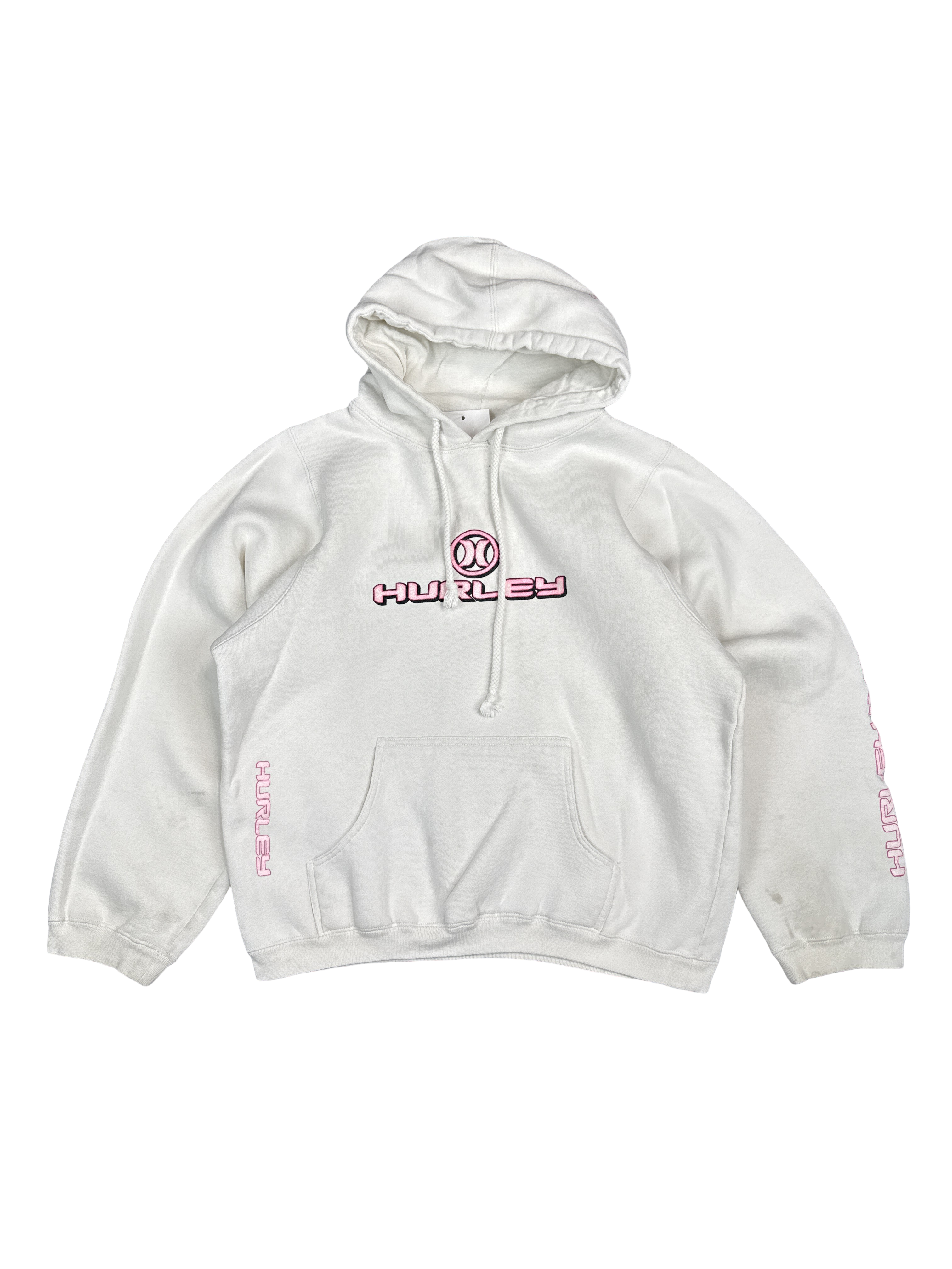 Y2K Hurley Pink Logo Hoodie (L)