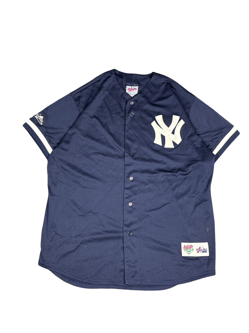 1990s Majestic New York Yankees Mesh Baseball Jersey (2XL)