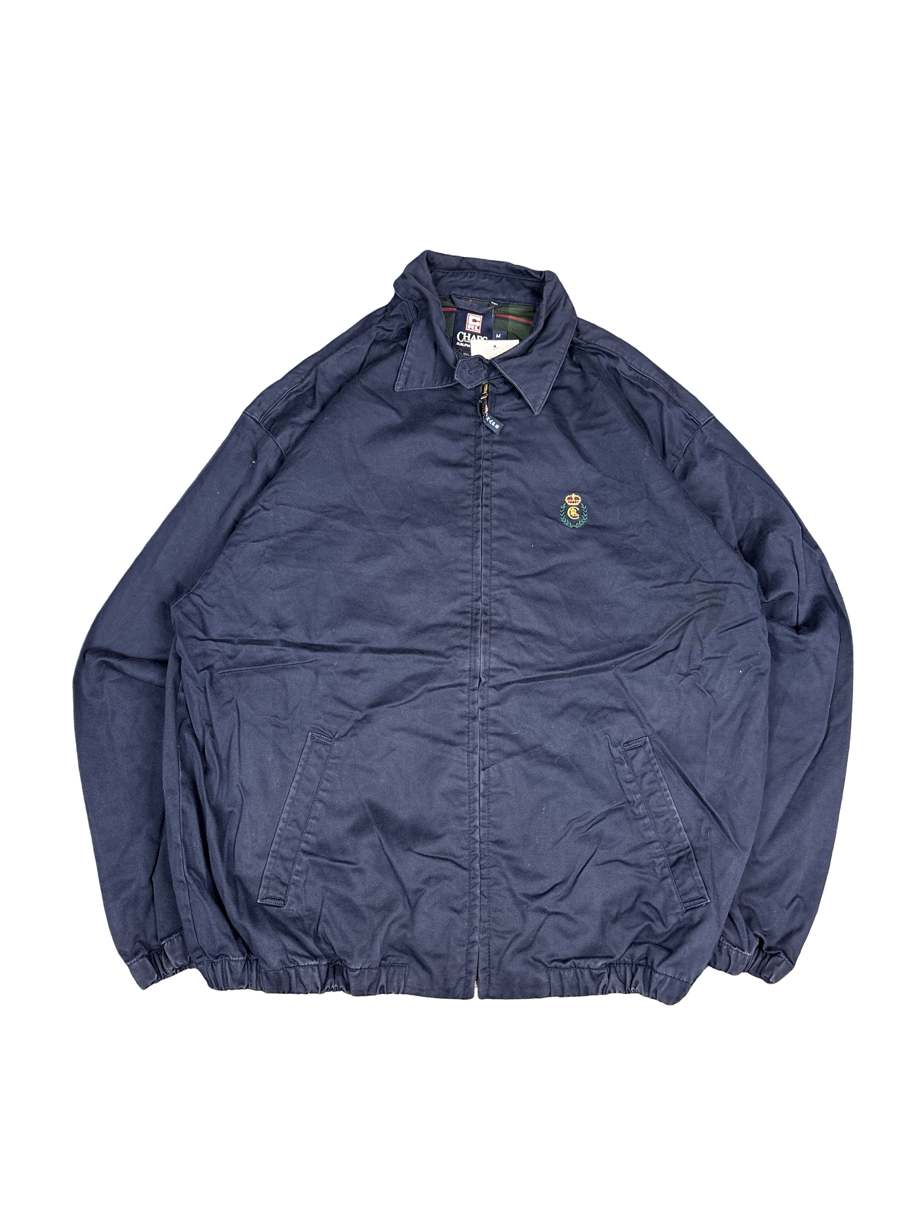 Chaps Ralph Lauren Navy Cotton Zip Jacket (M)
