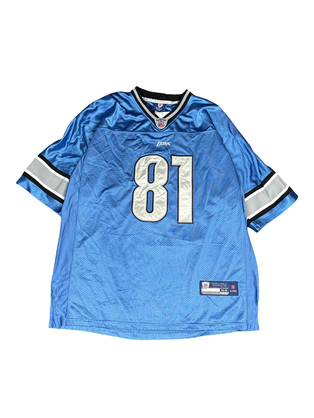 2000s Reebok NFL Detroit Lions #81 Johnson Football Jersey (2XL)