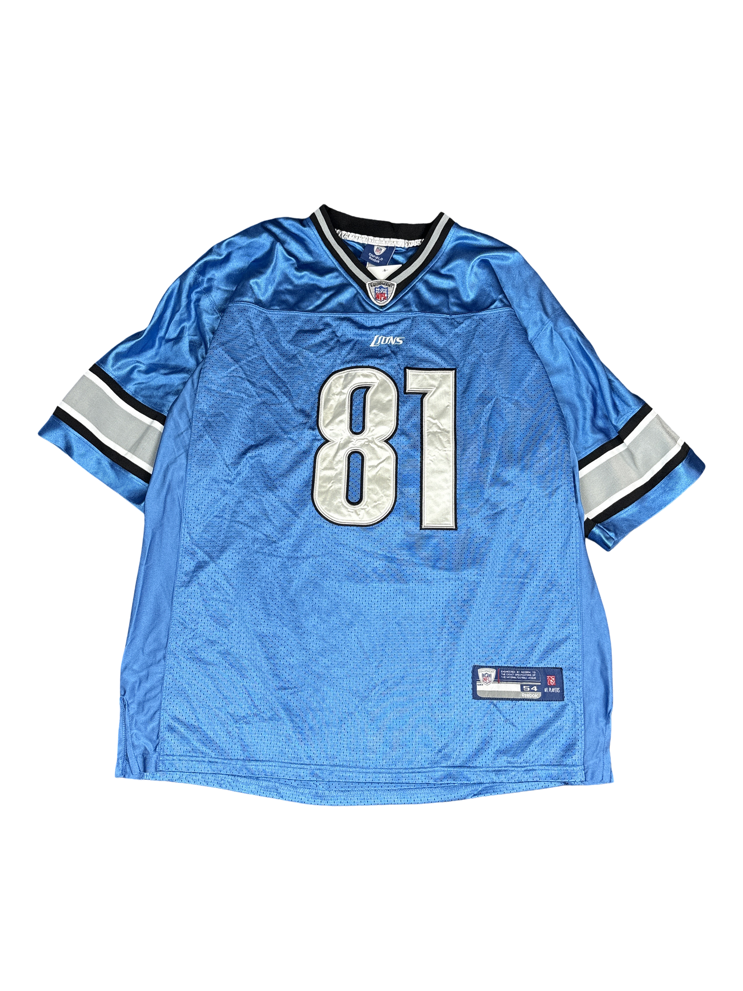 2000s Reebok NFL Detroit Lions #81 Johnson Football Jersey (2XL)