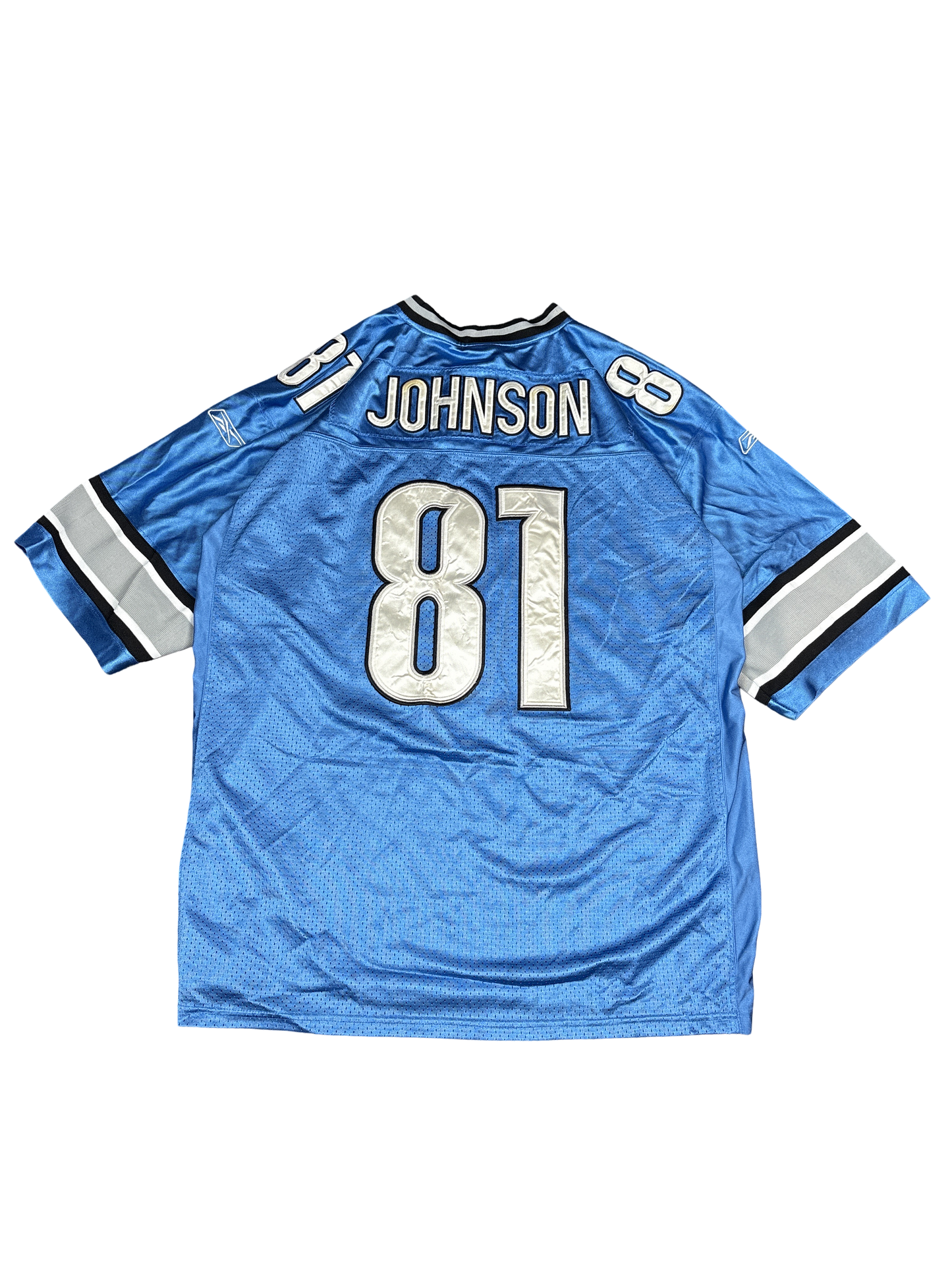 2000s Reebok NFL Detroit Lions #81 Johnson Football Jersey (2XL)