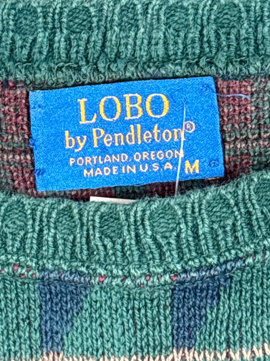 1990s Lobo by Pendleton Southwestern Knit Pullover (M)