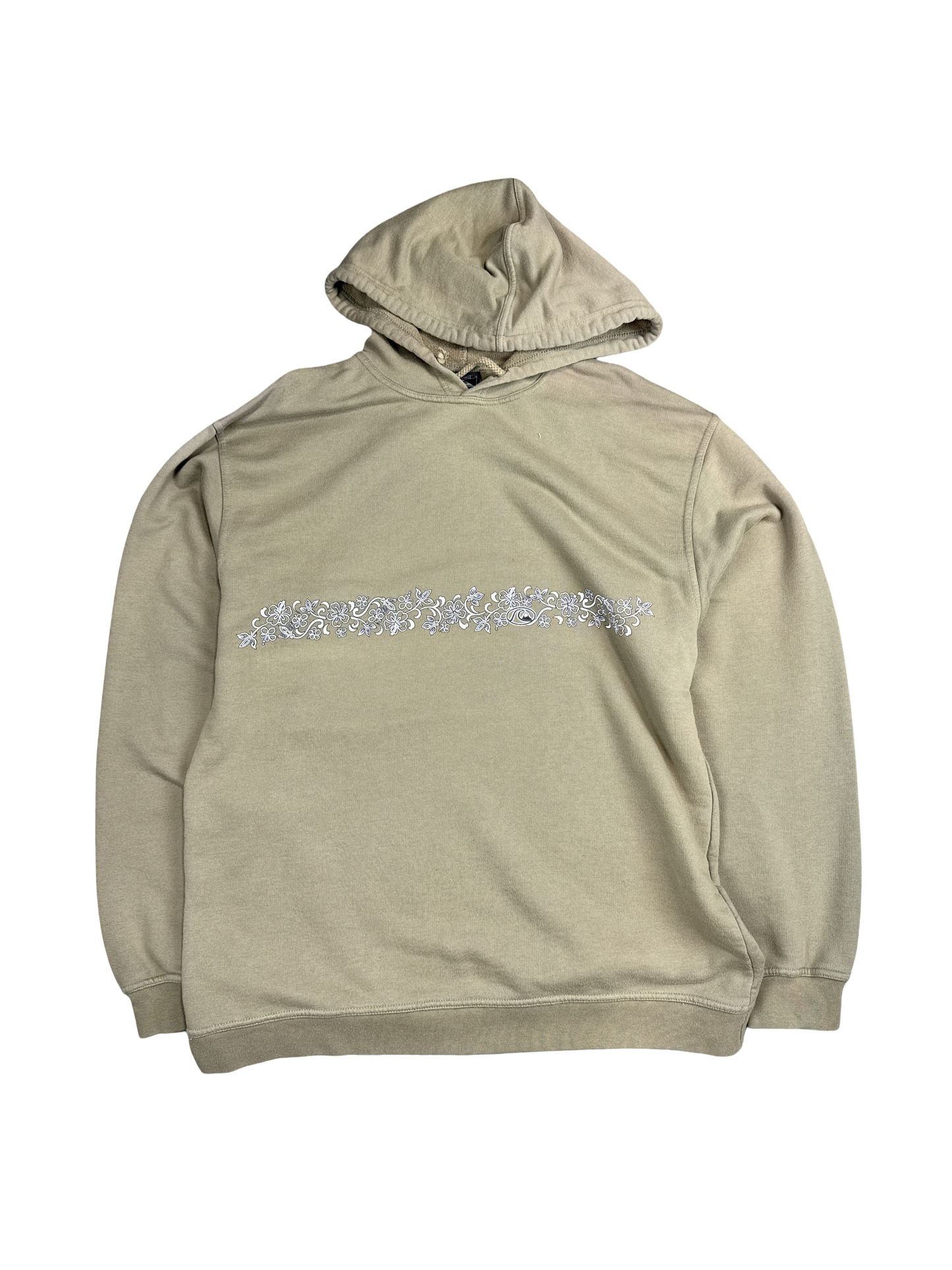 Quiksilver Tan Floral Graphic Hoodie (XL)