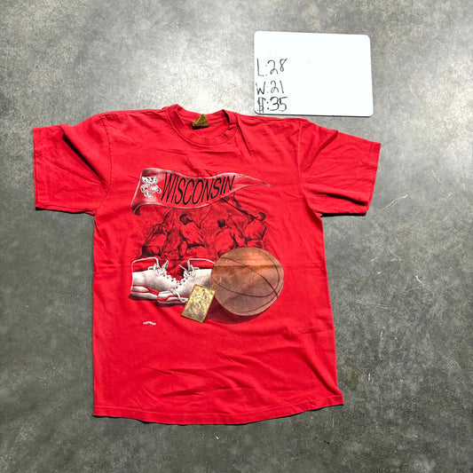 1990s Wisconsin Basketball Graphic Tee (L)