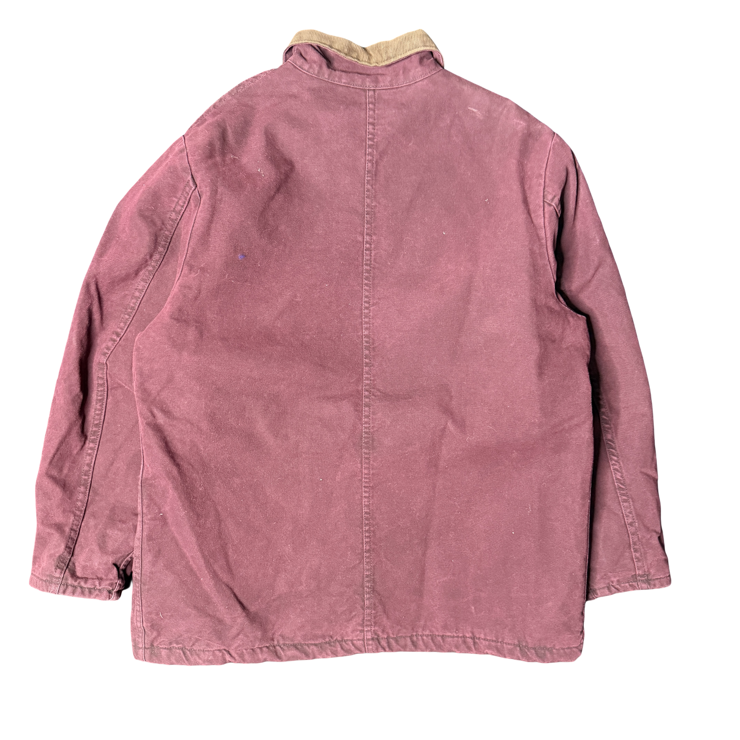 Dickies Canvas Chore Jacket Maroon Workwear Coat (L)