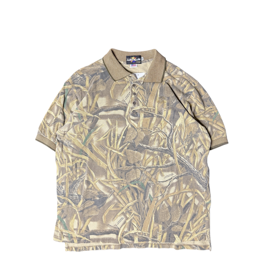 1990s Camo Hunting Polo Shirt (2XL)