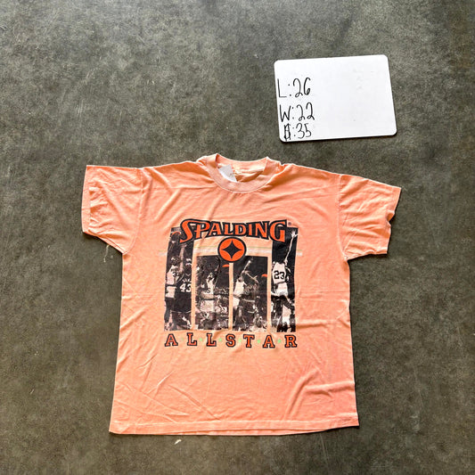 1990s Spalding Allstar Basketball Graphic T-Shirt (M)
