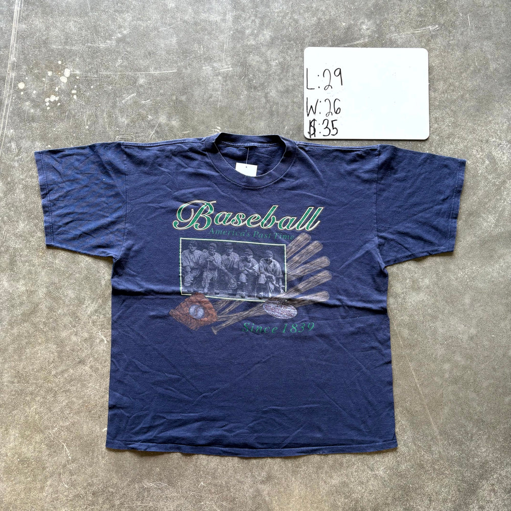 1990s Baseball America's Pastime Graphic Tee (2XL)