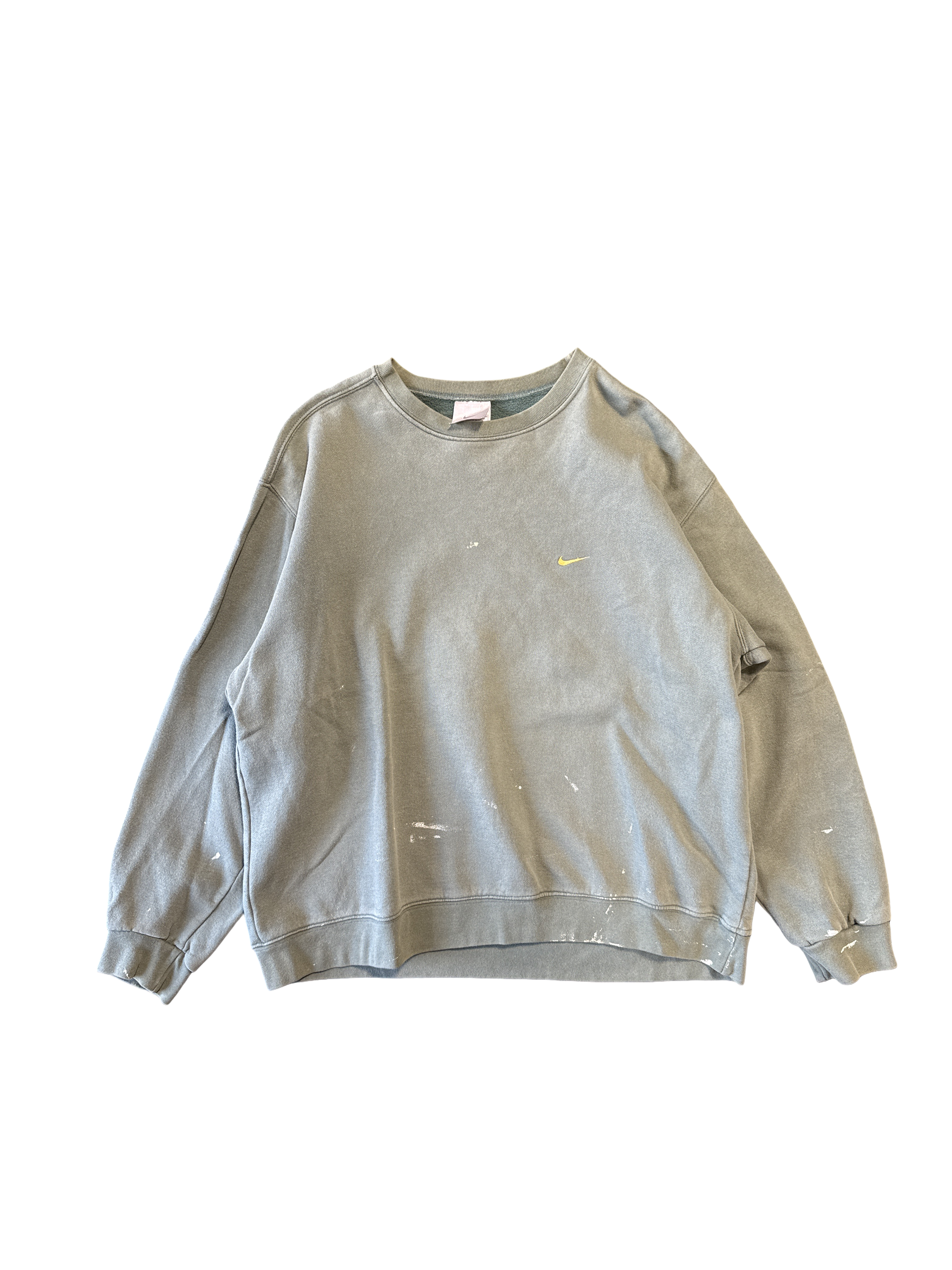 1990s Nike Made in USA Olive Crewneck Sweatshirt (XL)