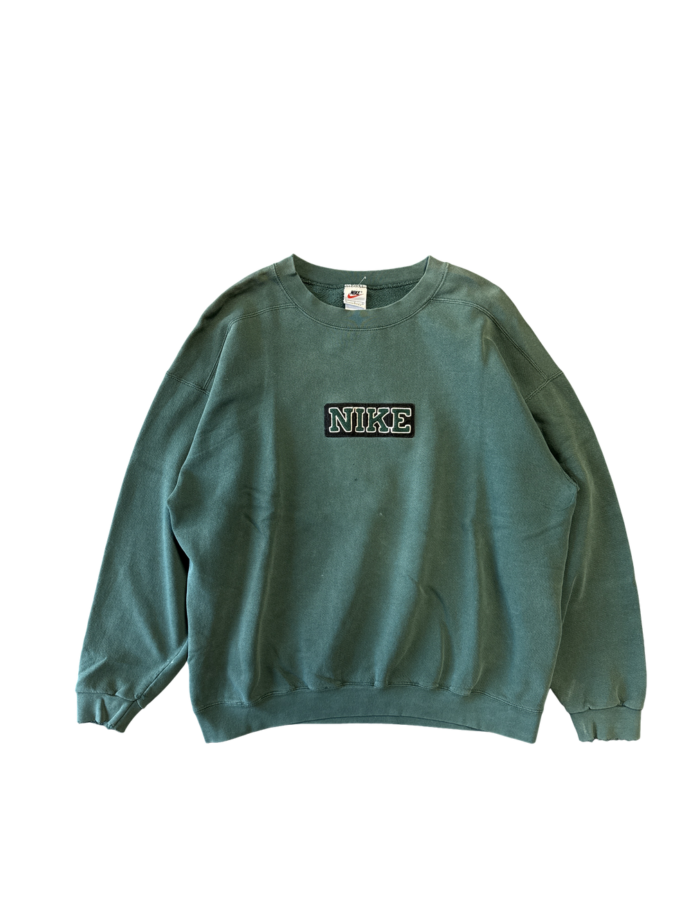 1990s Nike Made in USA Green Crewneck Sweatshirt (L)