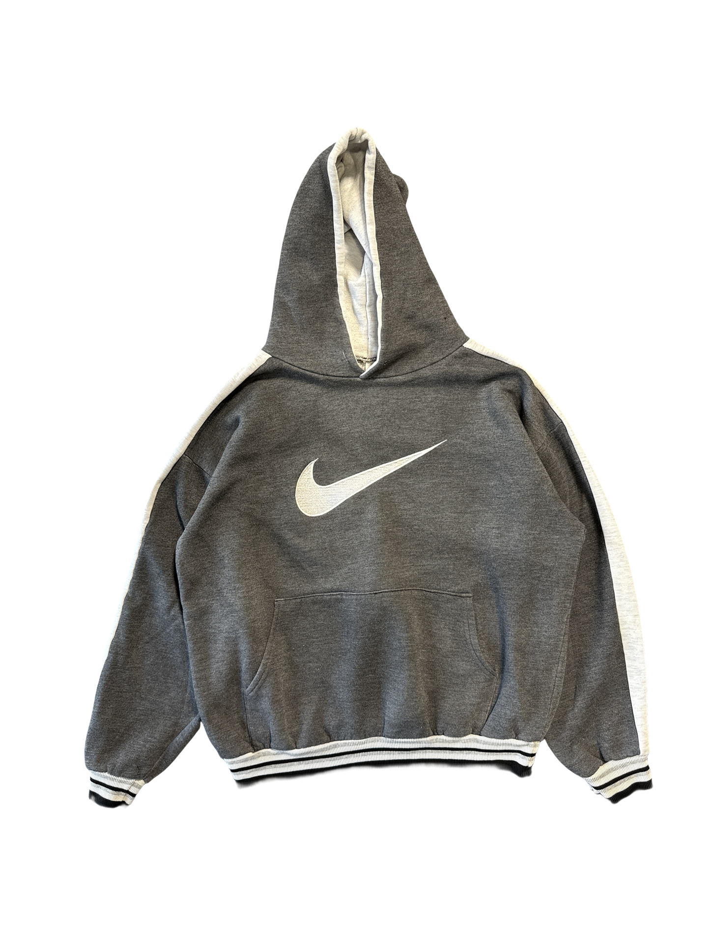 Nike Gray Fleece Logo Hoodie (M)