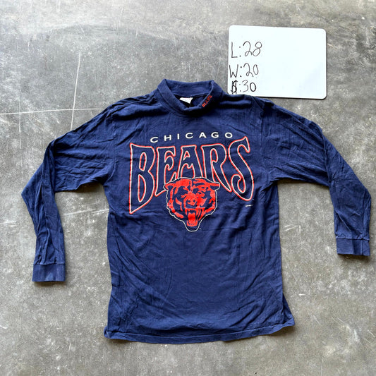 1990s Chicago Bears Long Sleeve Graphic T-Shirt (L)