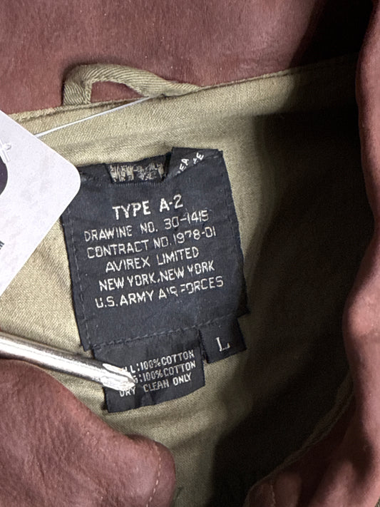 Avirex Type A-2 10th Bombardment Group Military Jacket (L)