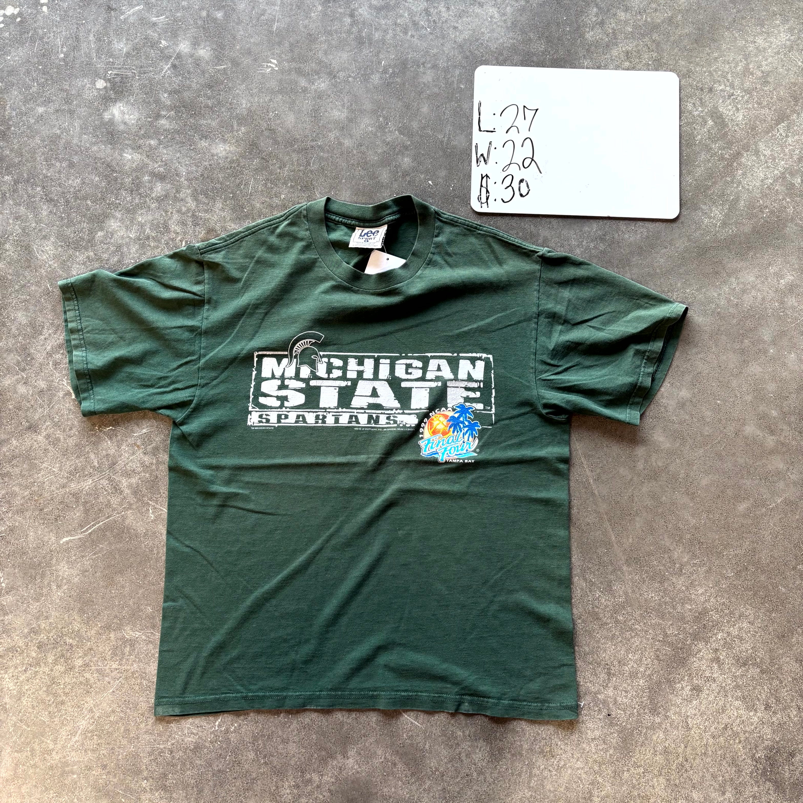 1990s Lee Sport Michigan State Spartans T-Shirt (L)