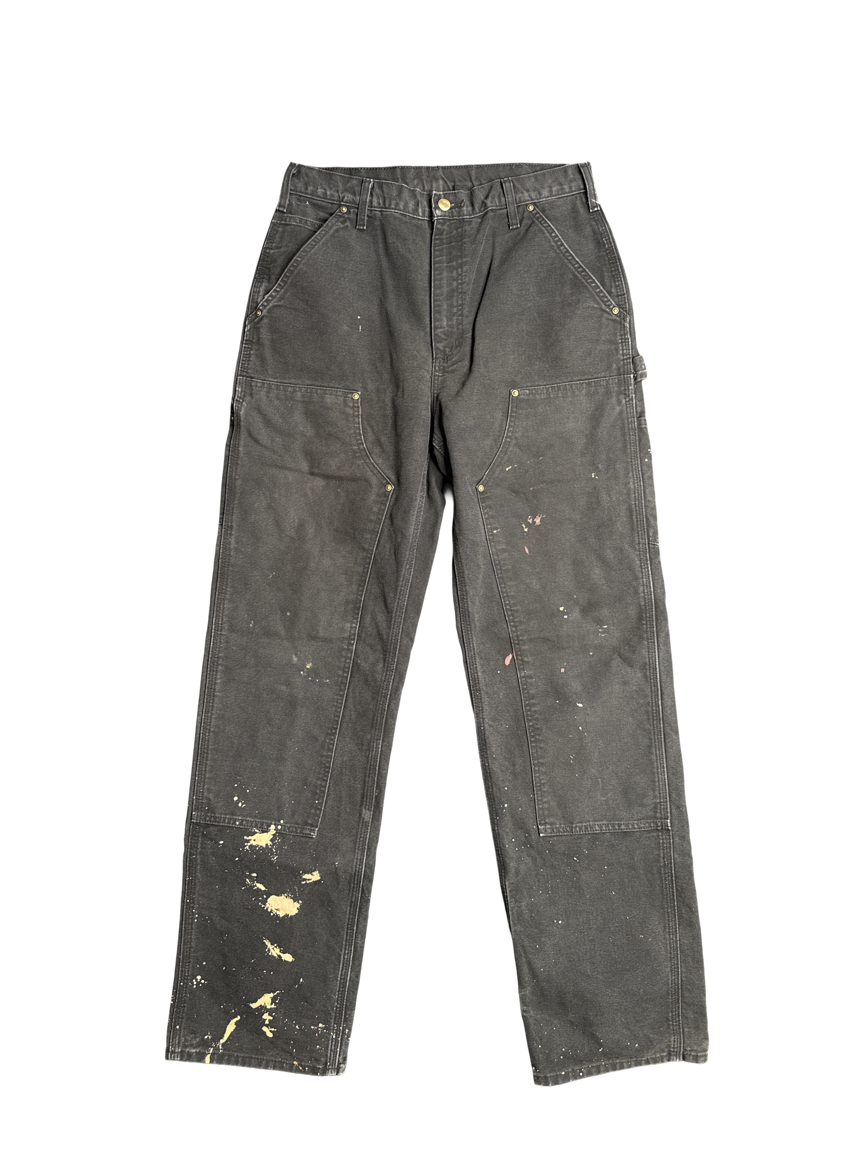 Carhartt B136 Black Double Knee Work Pants (32x34)