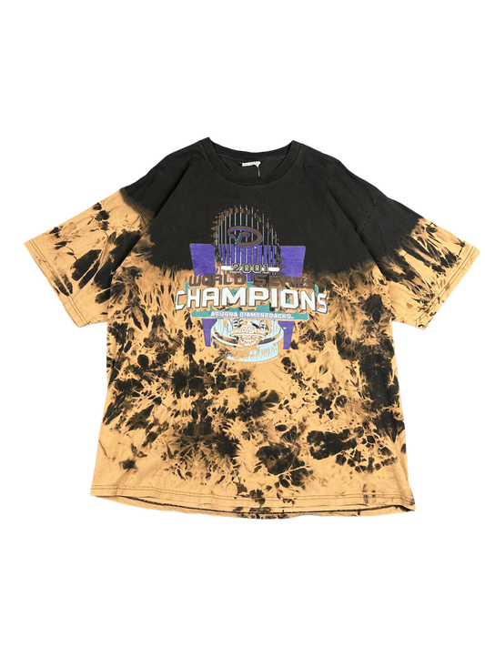 2001 Lee Sport Arizona Diamondbacks World Series Champions Tie-Dye Tee (2XL)