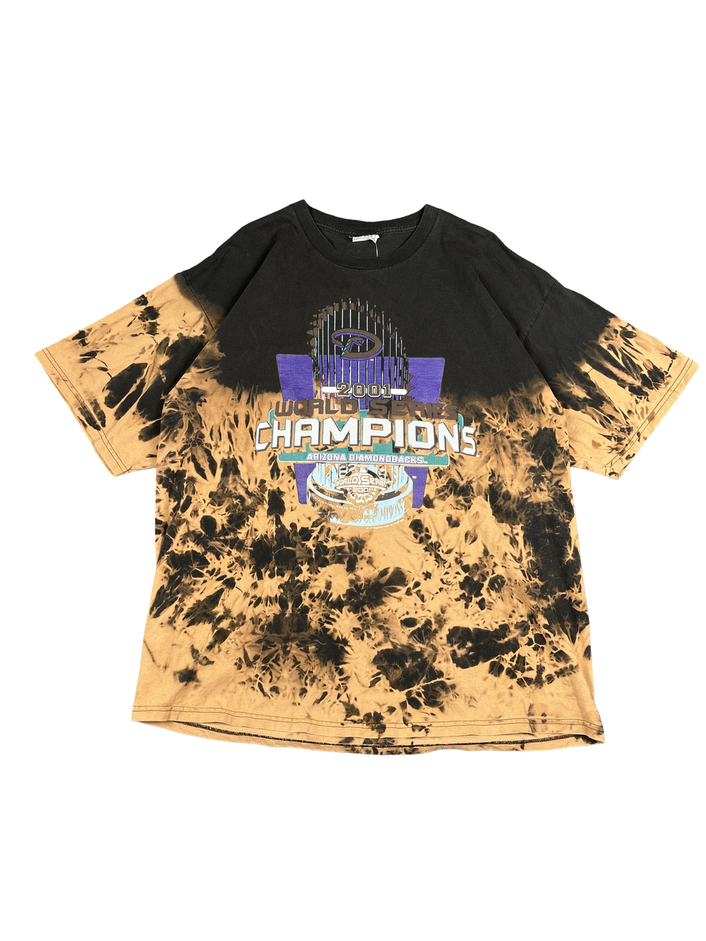 2001 Lee Sport Arizona Diamondbacks World Series Champions Tie-Dye Tee (2XL)