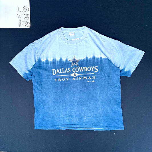 1990s Dallas Cowboys Troy Aikman Tie-Dye Graphic Tee (XXL)