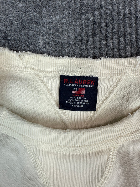 Ralph Lauren Polo Jeans Co. Distressed Crewneck Sweatshirt (L)