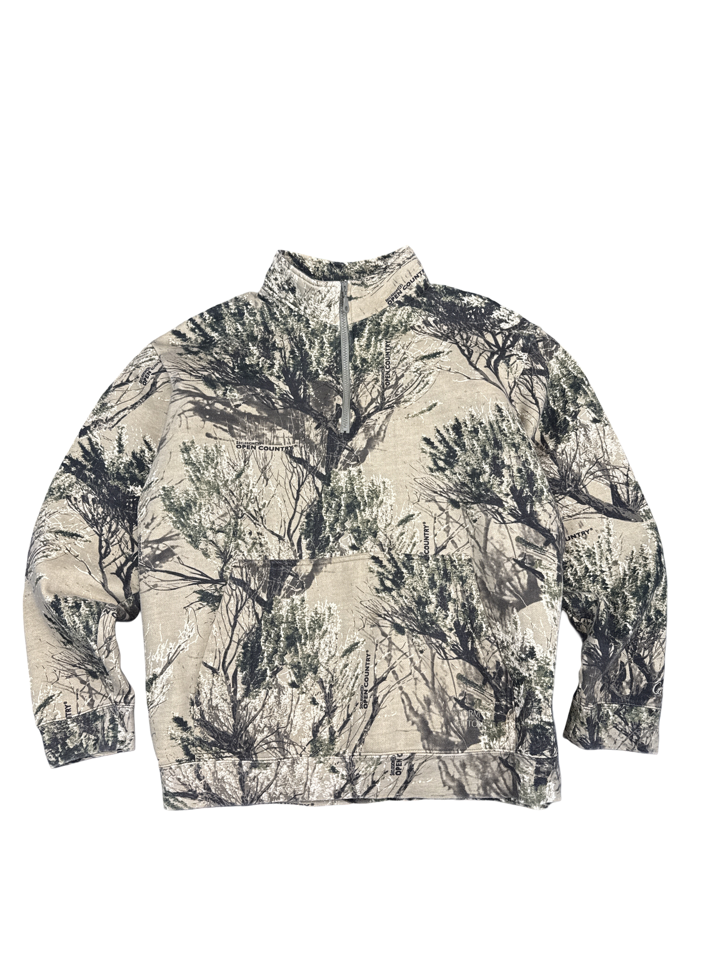 Cabela's Open Country Camo Quarter Zip Pullover (XL)