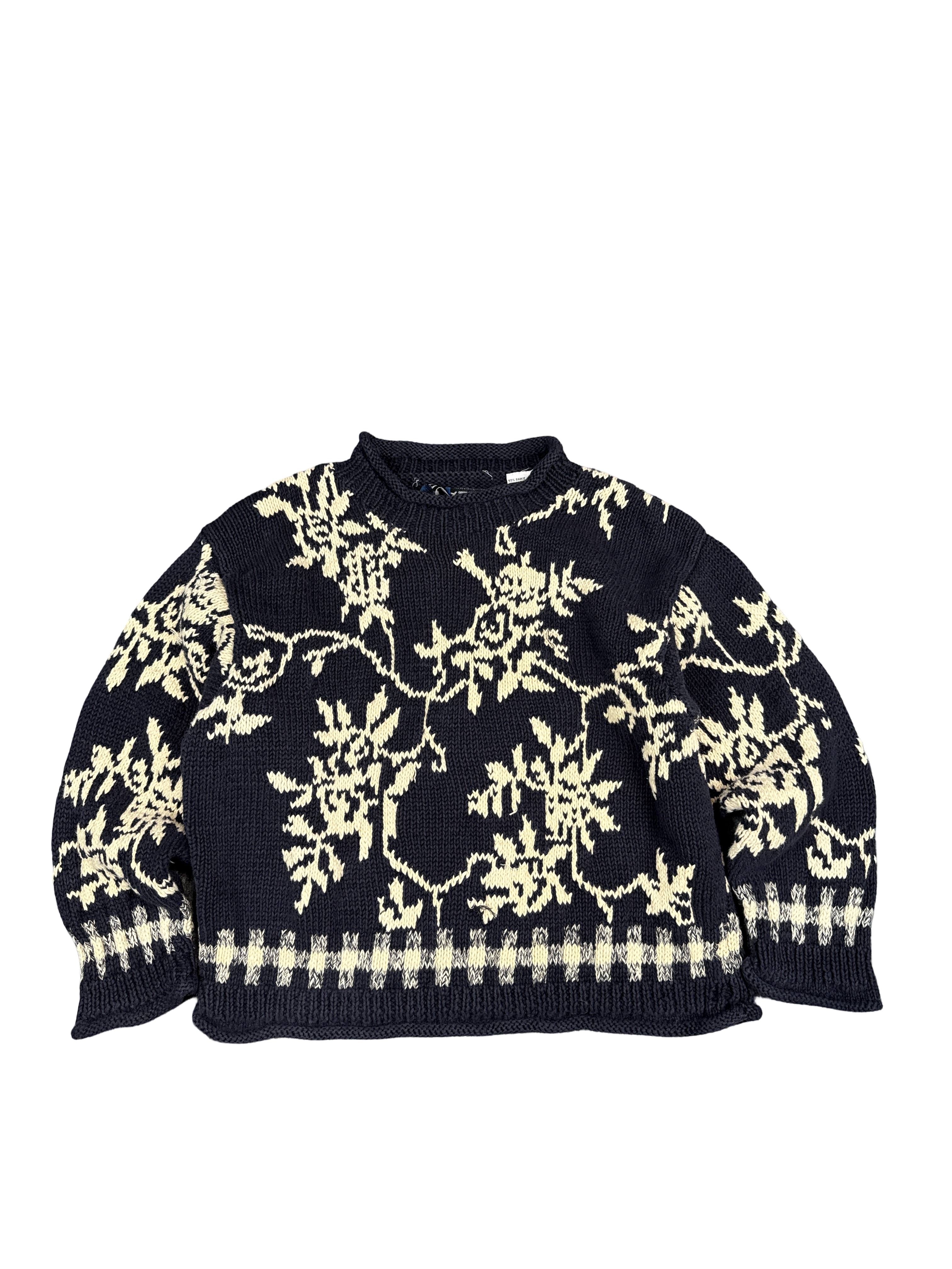 Floral Knit Sweater (L)