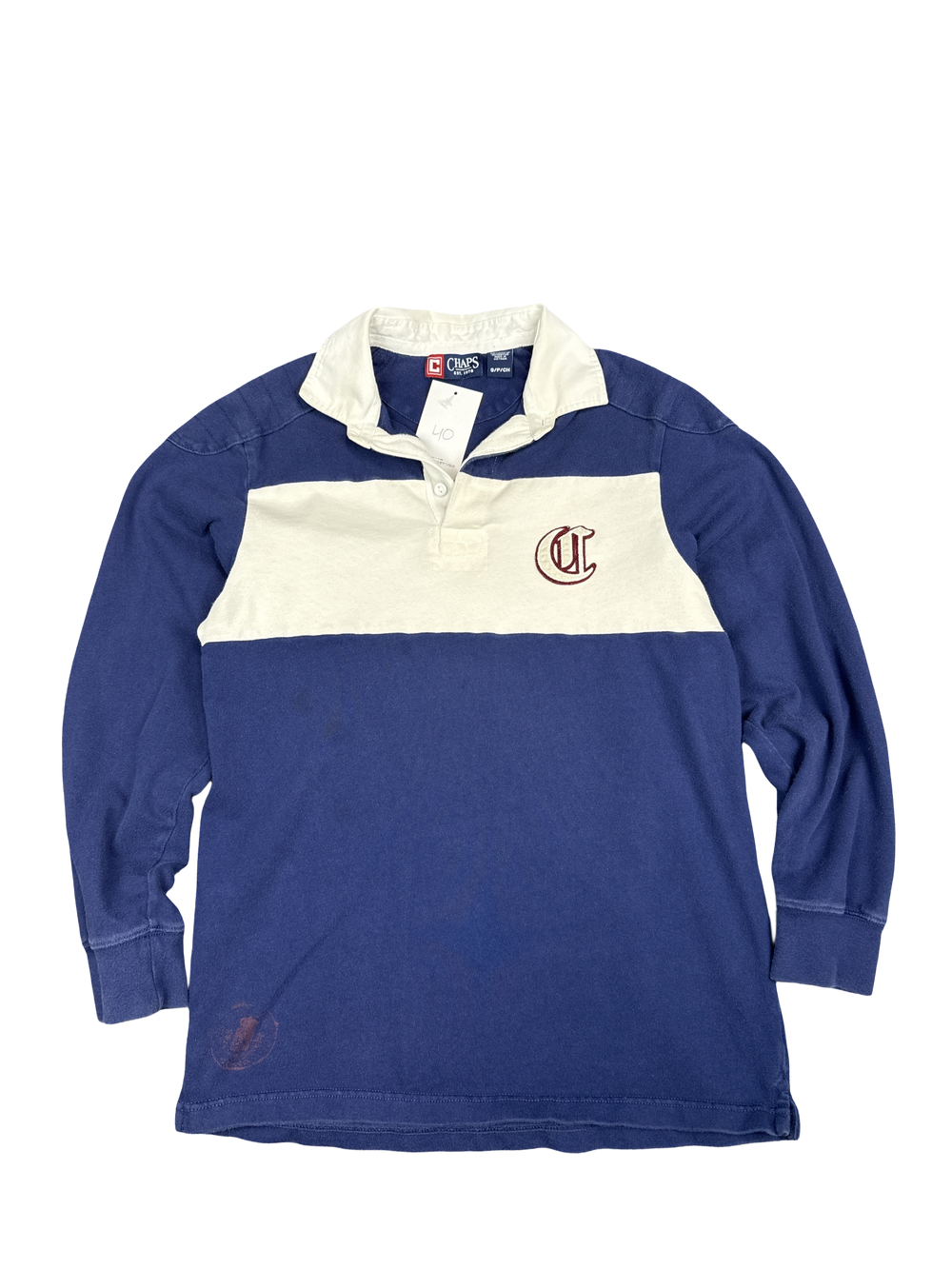 Chaps 1990s Rugby Collar Long Sleeve Shirt (S)