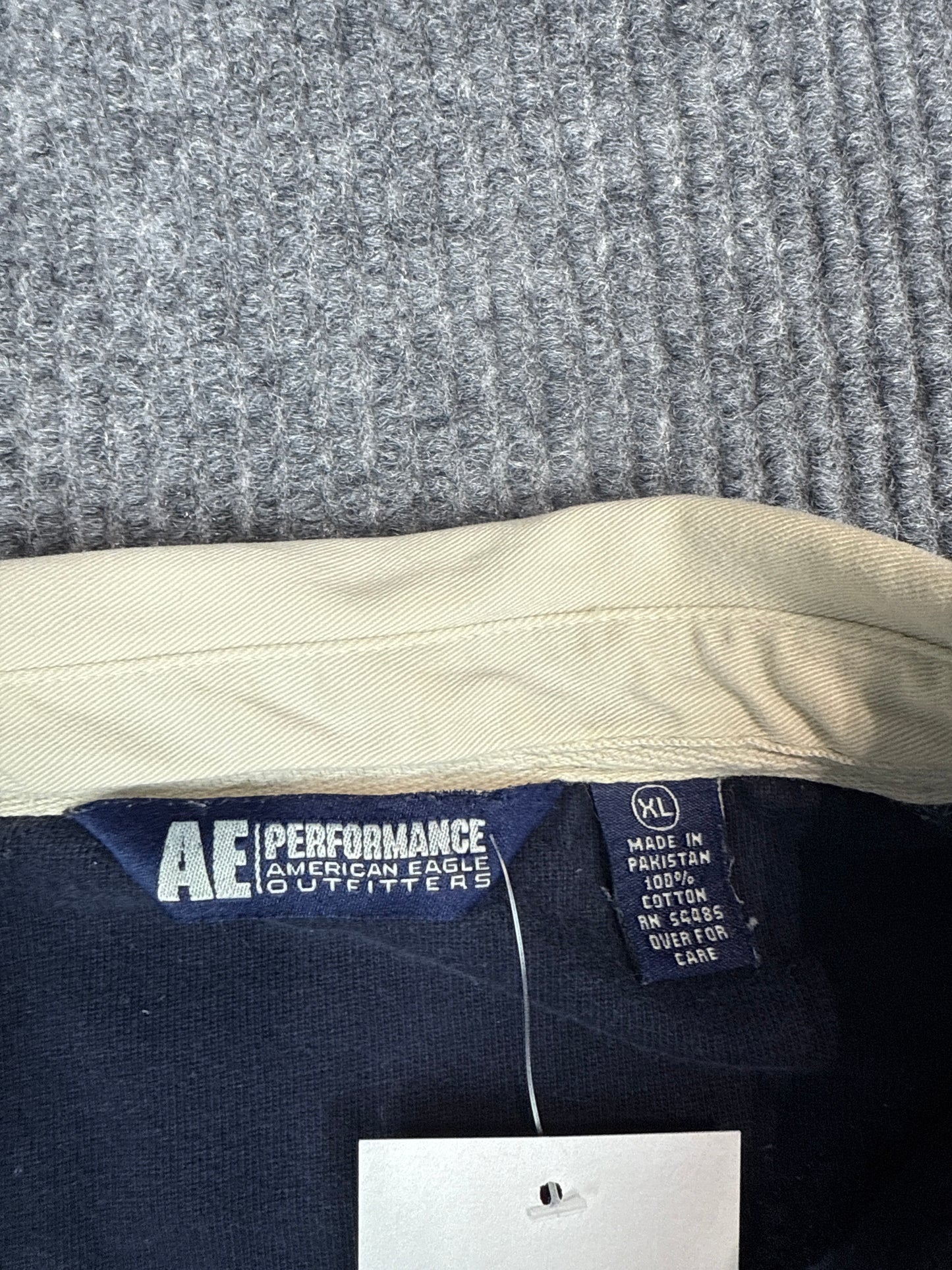 Y2K American Eagle Colorblock Rugby Shirt (XL)