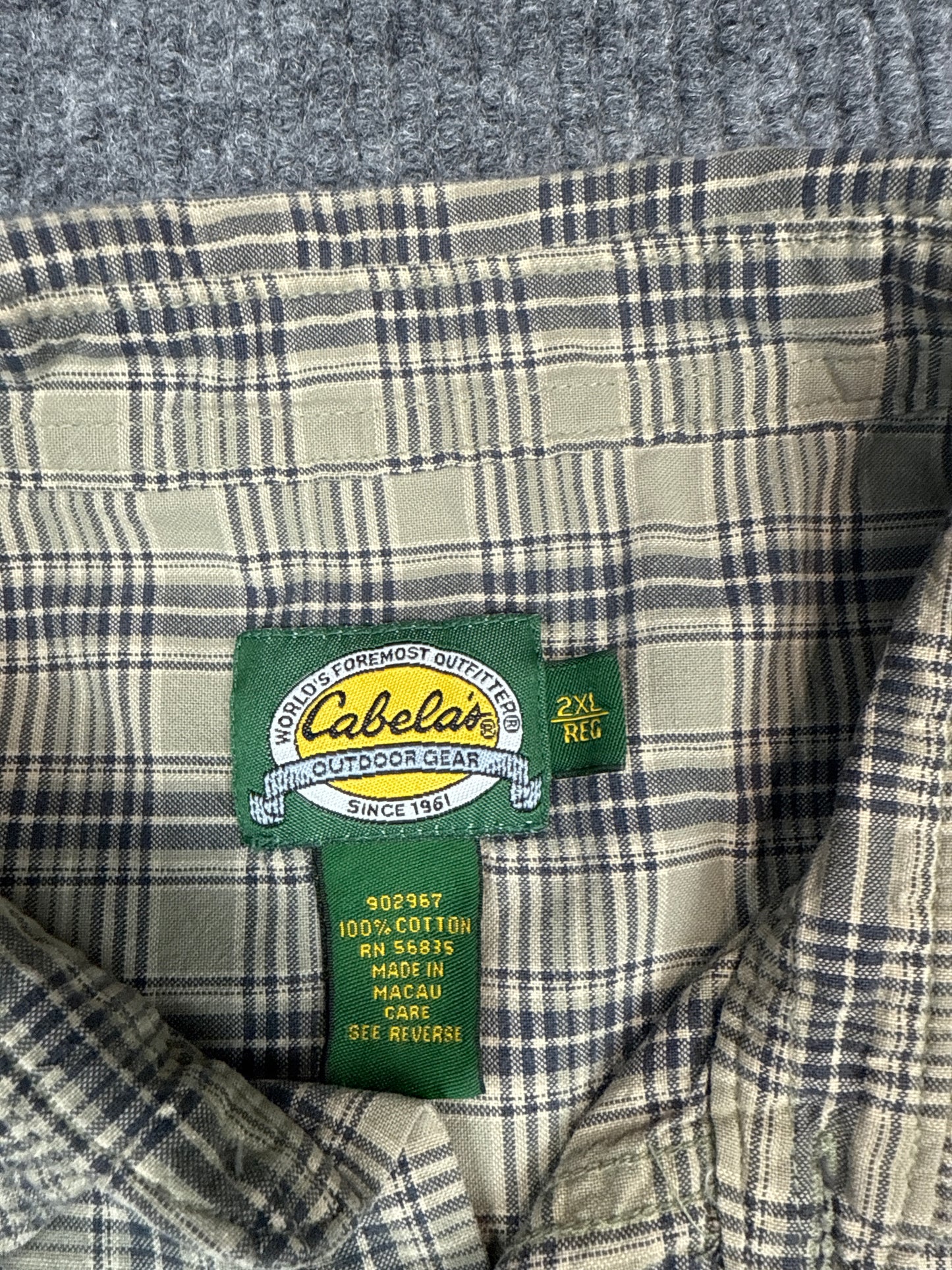 Cabela's Outdoor Gear Plaid Button-Up Shirt (2XL)