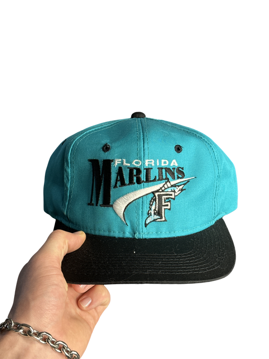 1990s Florida Marlins Teal Snapback Hat (One Size)