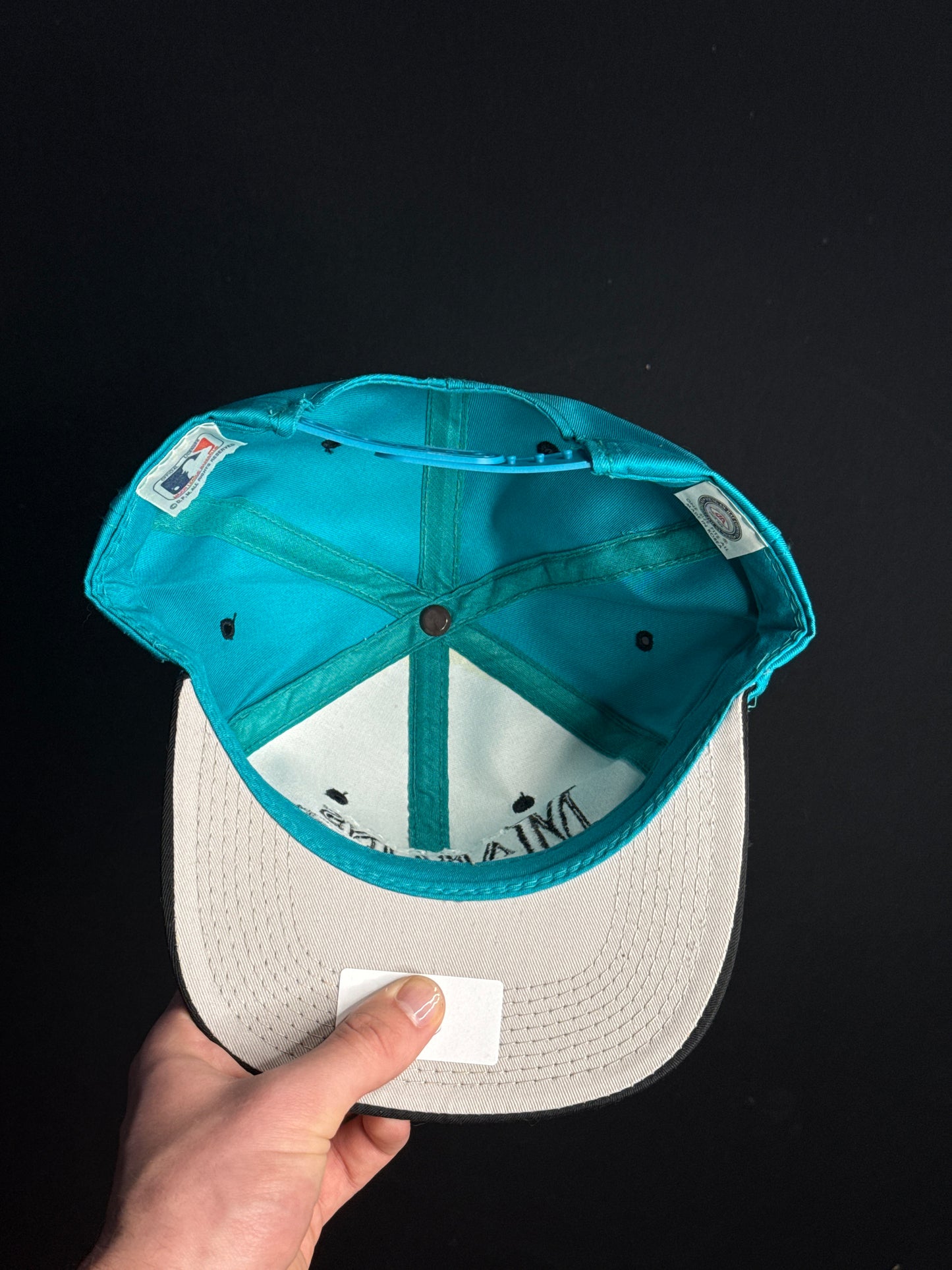 1990s Florida Marlins Teal Snapback Hat (One Size)