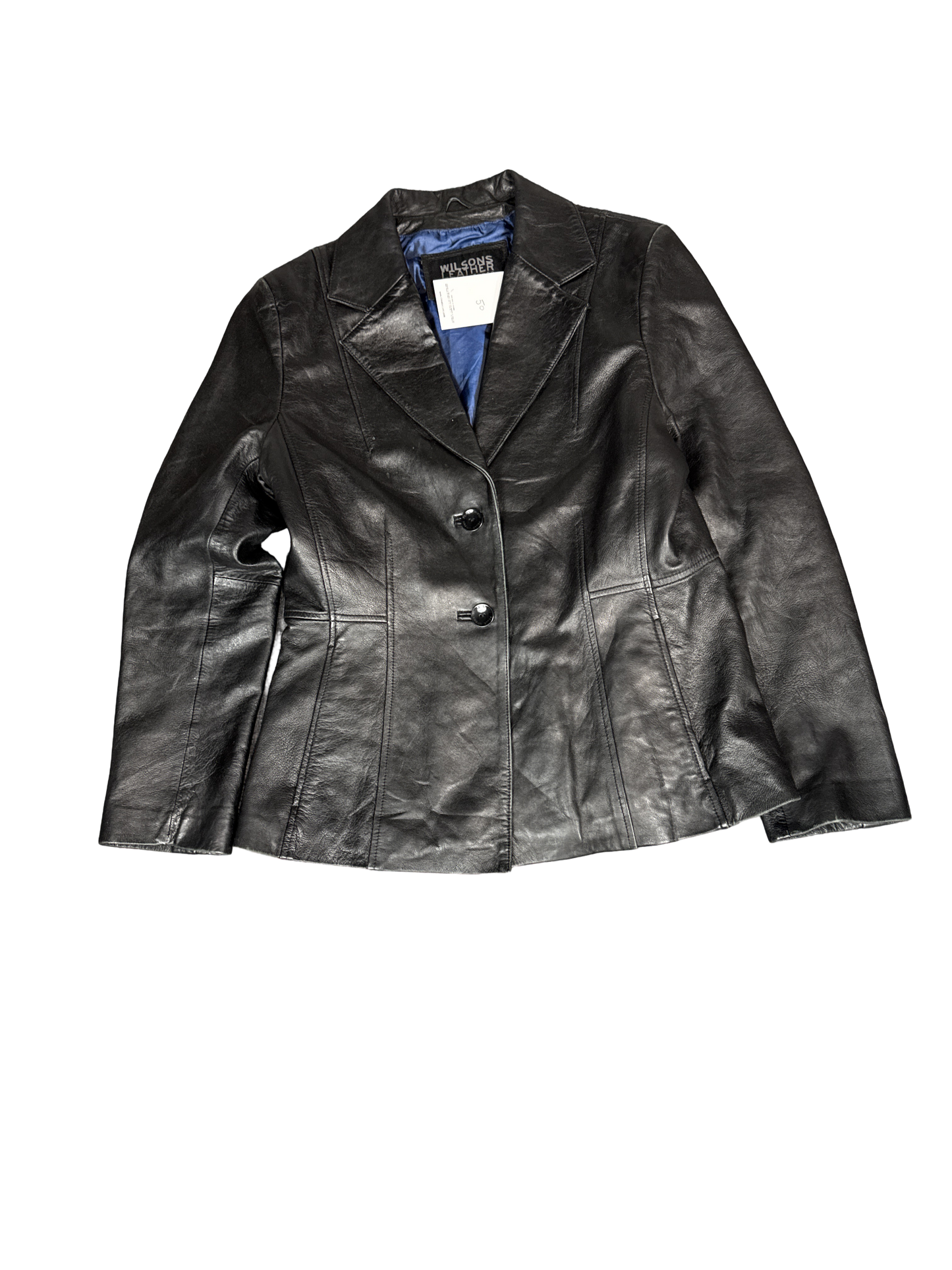 Wilsons Leather Pelle Studio Black Leather Jacket (M)