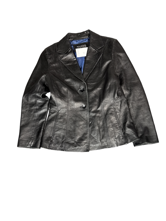 Wilsons Leather Pelle Studio Black Leather Jacket (M)
