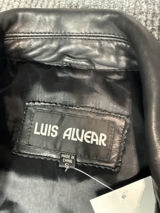 Luis Alvear Black Leather Zip Jacket (S)